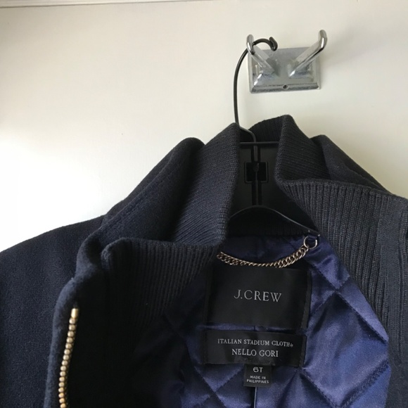 NWT JCREW TALL Lodge coat in Italian stadium-cloth wool black size 6T - Picture 8 of 15